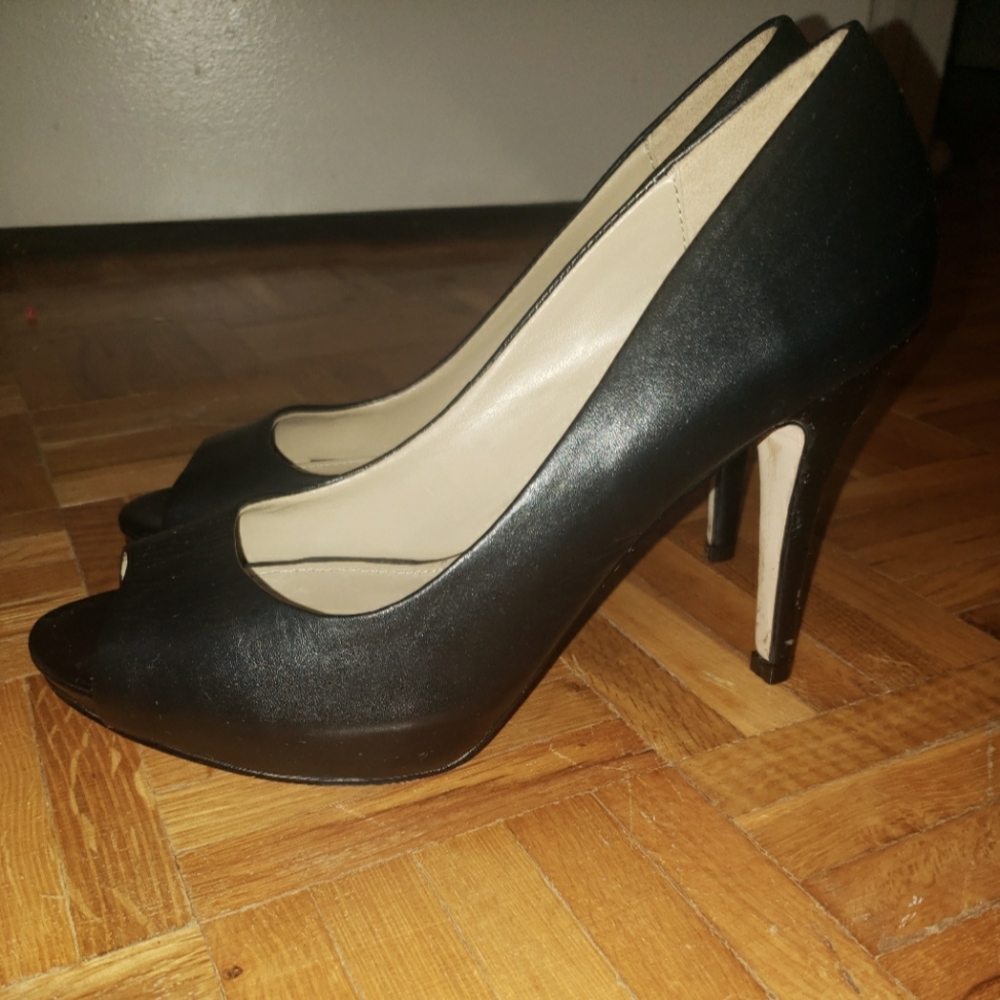 Black Peep Toe High Heel Size 37.5